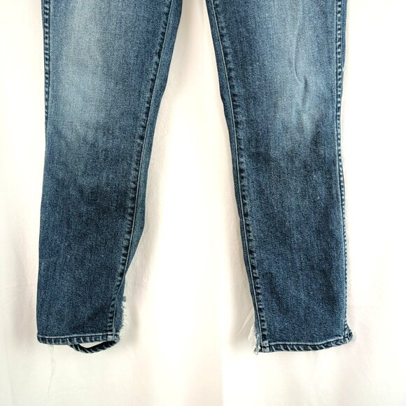 3x1 Jeans 25  Blue Straight Leg Distressed - Picture 4 of 12
